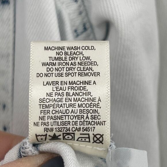 Cloth & Stone Light Blue Chambray Acid Wash Button Up Denim Jacket Small - Picture 5 of 6